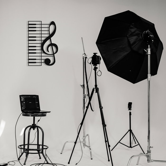 Wallity Escultura de pared Musical Negra